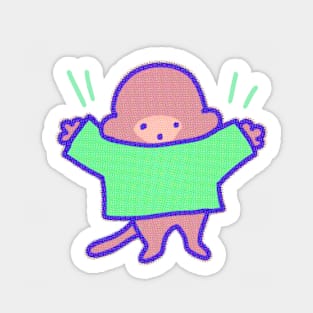 Monkey wearing shirt! Sticker